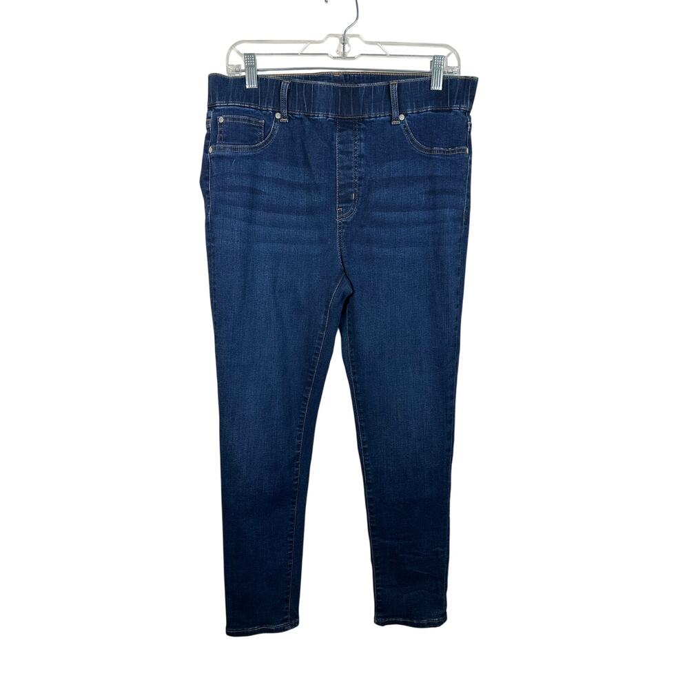Quince Nina Pull On Stretch Blue Jeans Skinny Size Large Womens Blue EUC